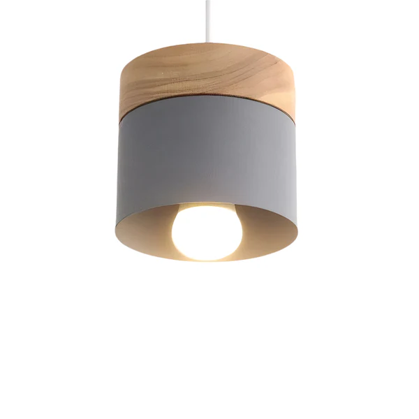 Skalvi | Skandynawska lampa wisząca z drewnianymi akcentami