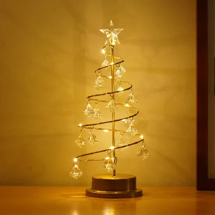 Crystava | Lampa ozdobna na choinkę z kryształkami LED