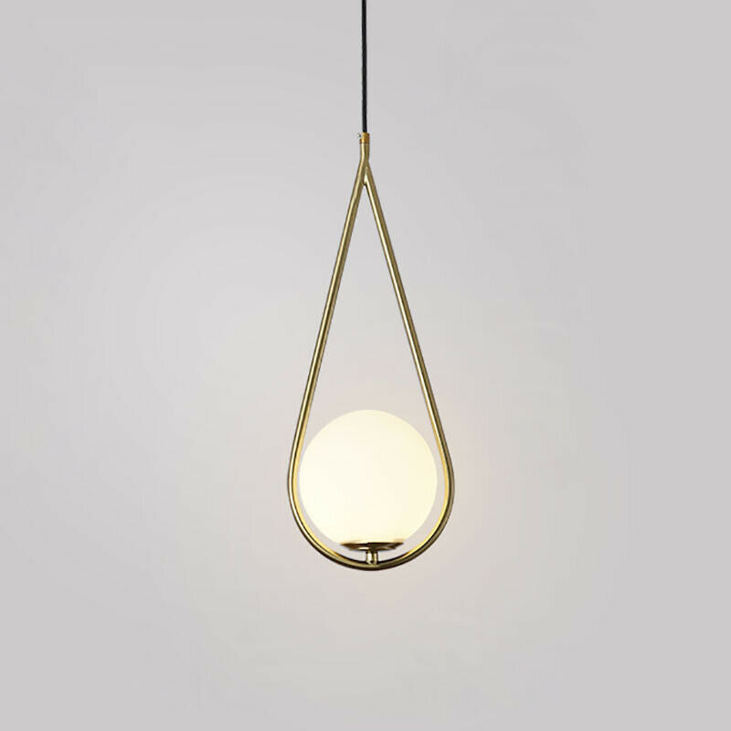 Aurea | Złota lampa wisząca LED, w kształcie kropli, nowoczesna