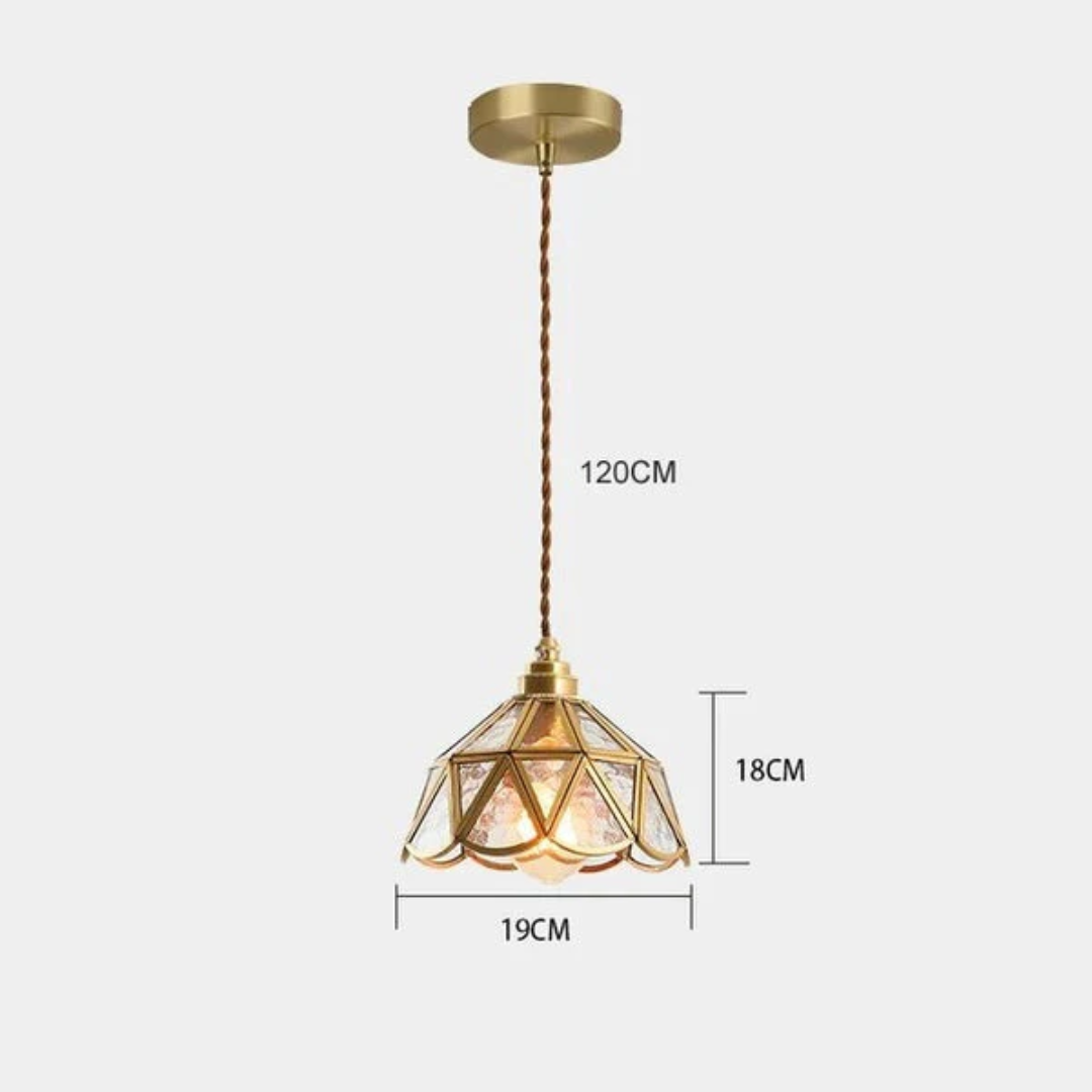 Lunavera | Vintage szklana lampa wisząca w kształcie kwiatu