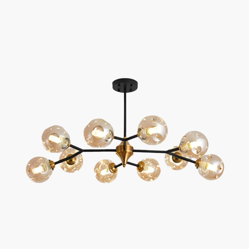 Virello | Lampa sufitowa z kulkami ze szkła dymnego