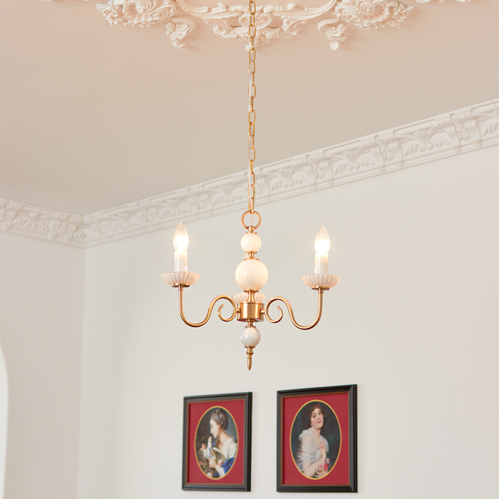 Marivelle | klasyczny żyrandol ze złotymi ramionami