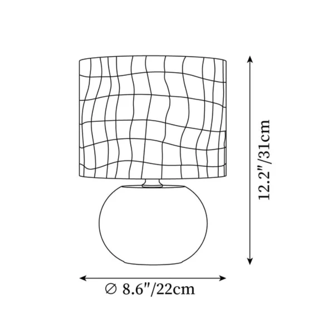 Nivora | Lampa stołowa szklana w kratkę