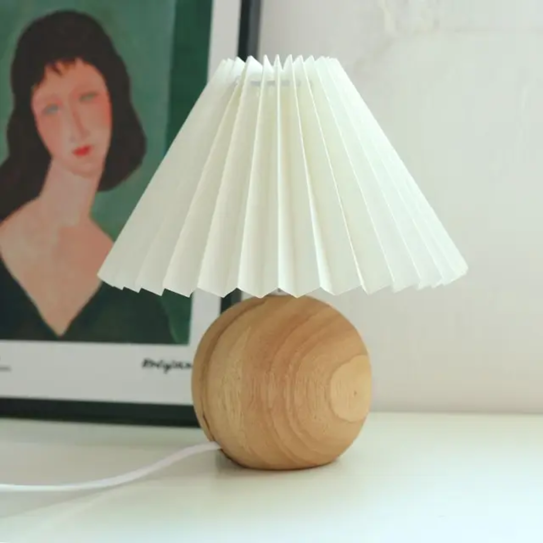 Antyczna lampa stołowa | Metalowe szkło