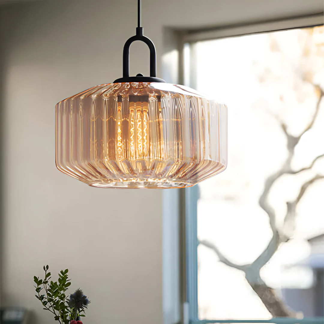 Aurelia | Lampa wisząca z karbowanym szkłem