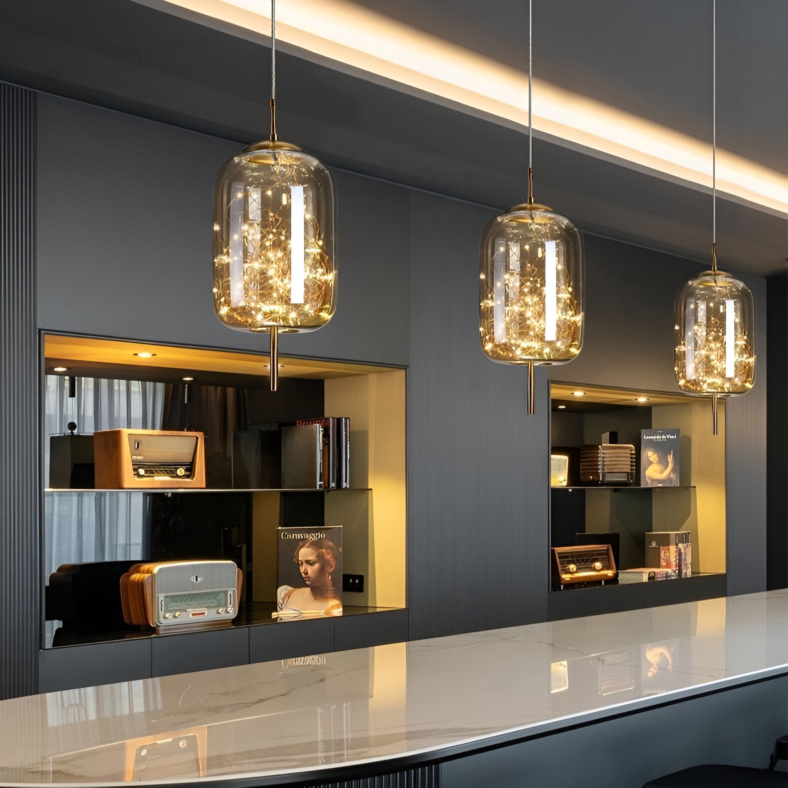 Aurora | Szklana lampa wisząca LED Nordic