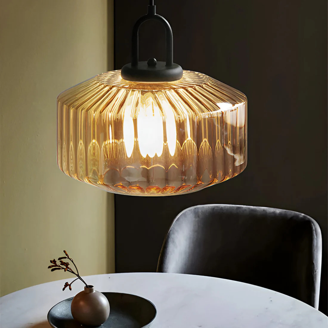 Aurelia | Lampa wisząca z karbowanym szkłem