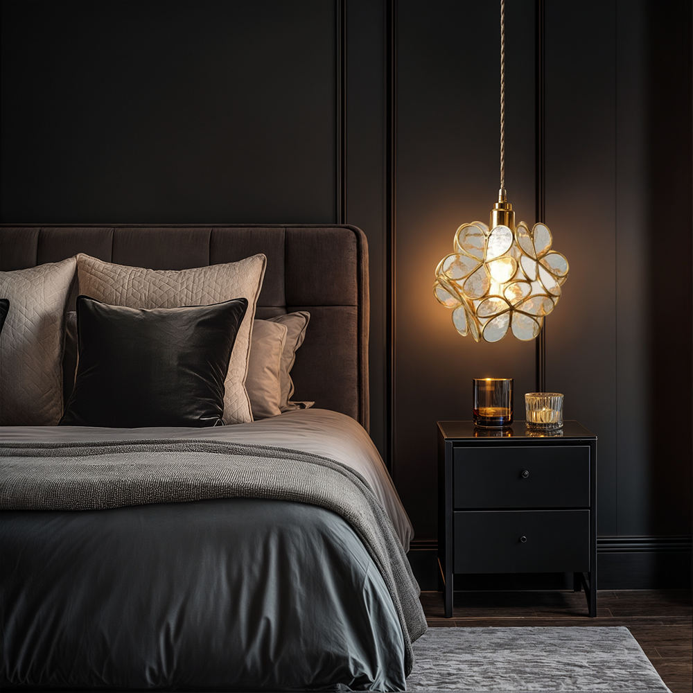 Kształt kwiatu | Szklana lampa wisząca LED