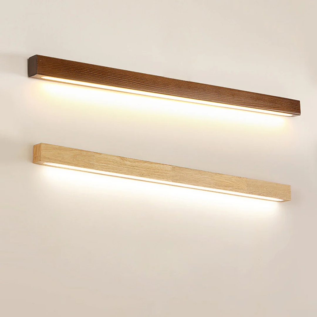 Nero | Stylowa drewniana lampa ścienna