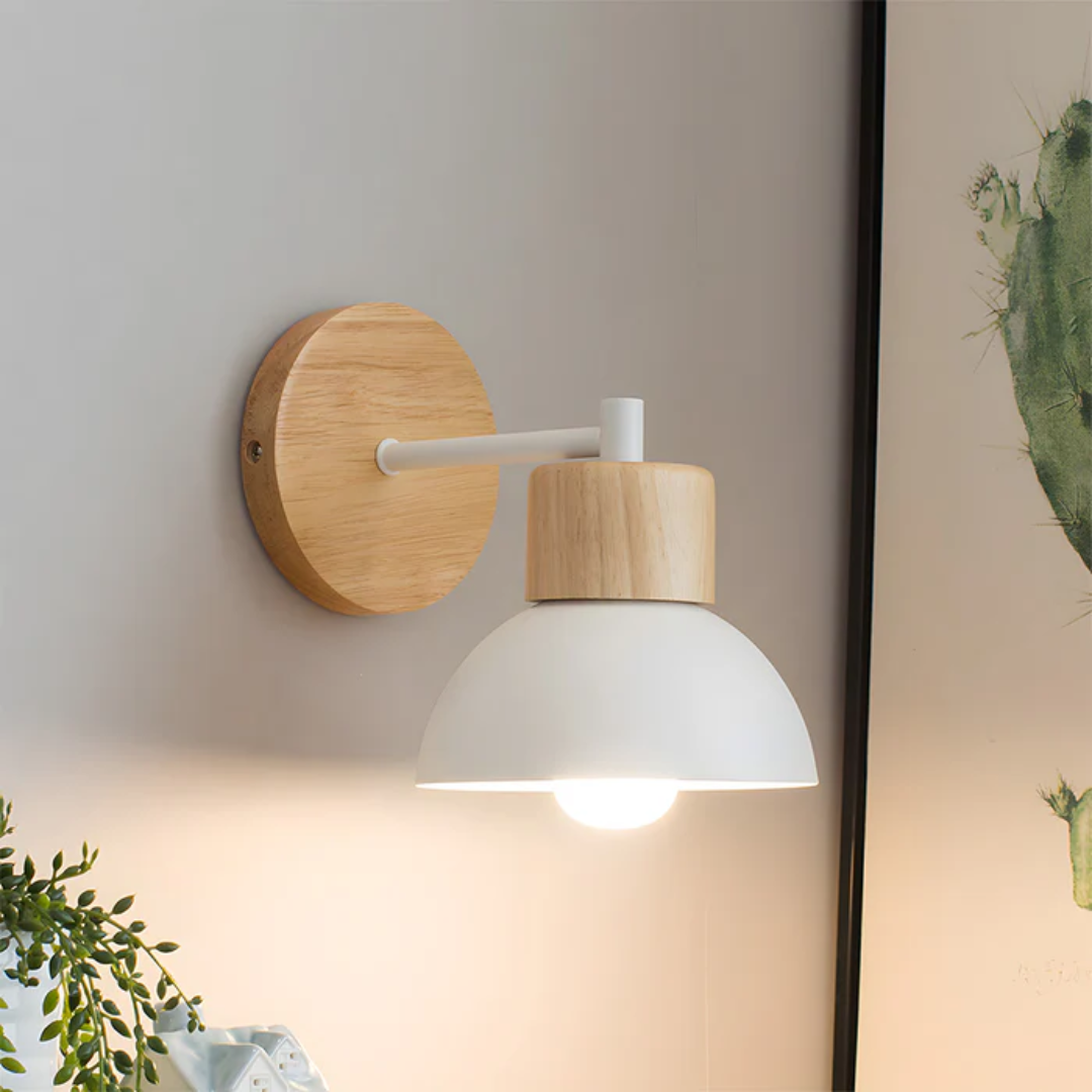 Nivara | Drewniana lampa ścienna