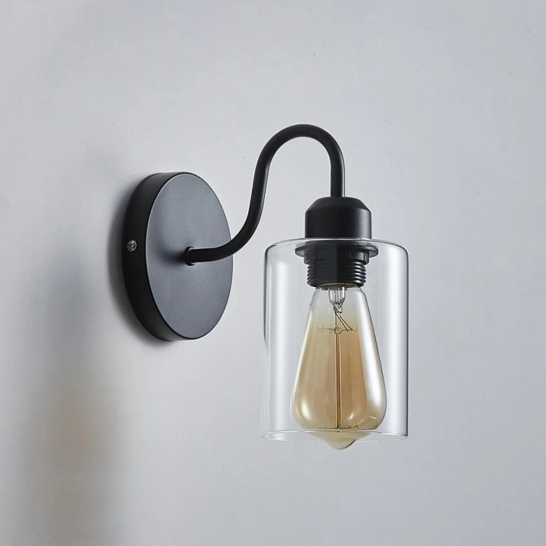 Vento | Minimalistyczna czarna lampa ścienna