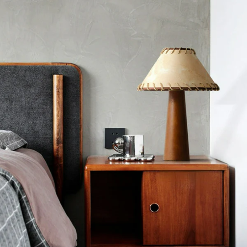 ZenWood | Lampa stołowa LED z drewna w stylu Wabi-Sabi w stylu japońskim