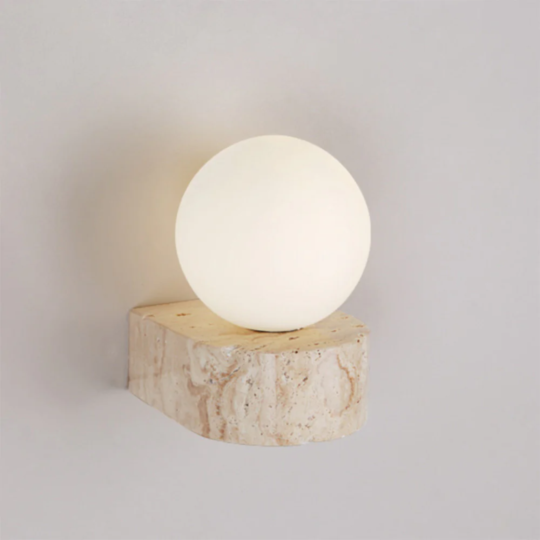 Noa | Szklana lampa ścienna okrągła