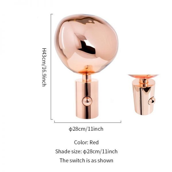 Alviana | Kula Lampa stołowa z błyszczącym wykończeniem