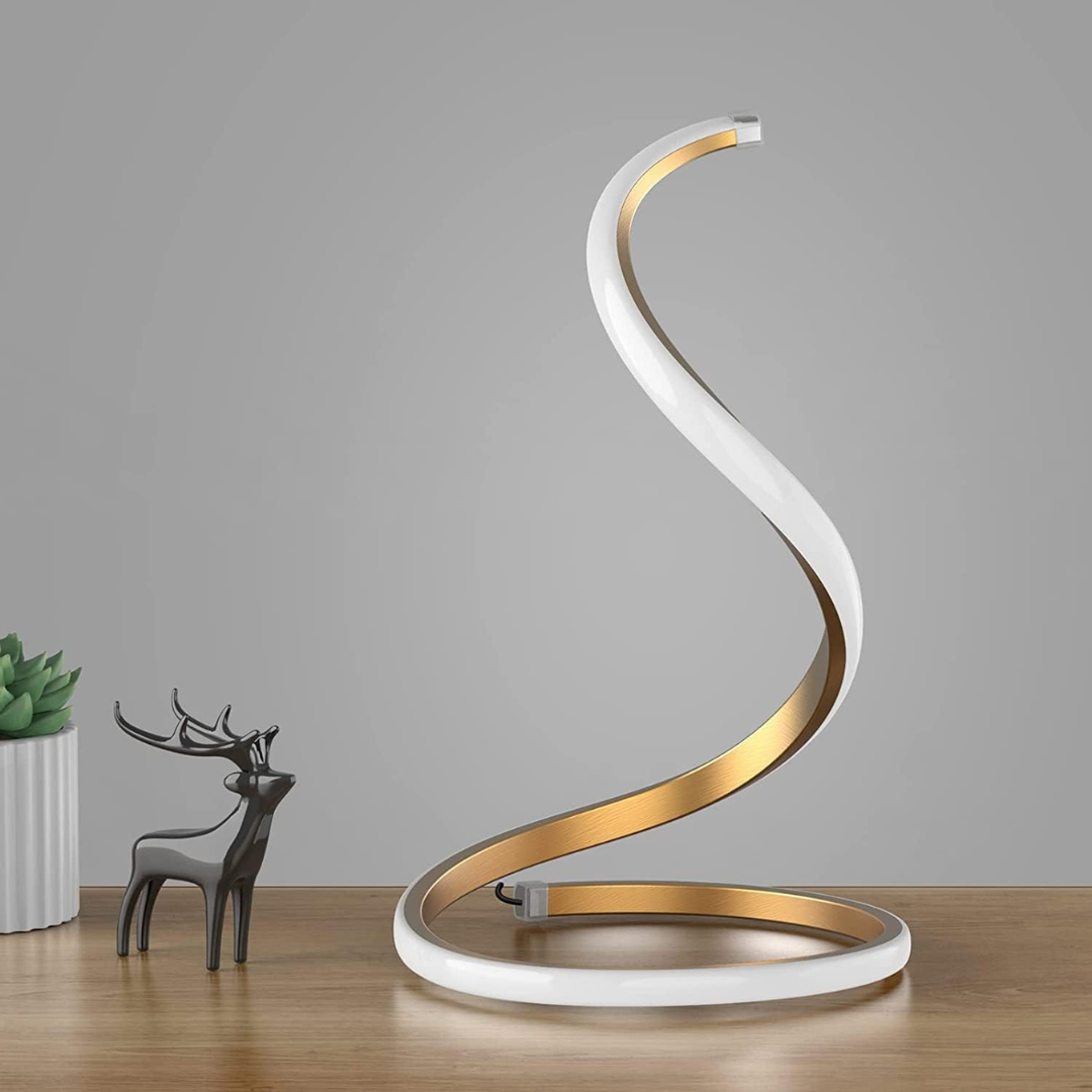 Lampa stołowa LED | Unikalny kształt litery S do oświetlenia wewnętrznego