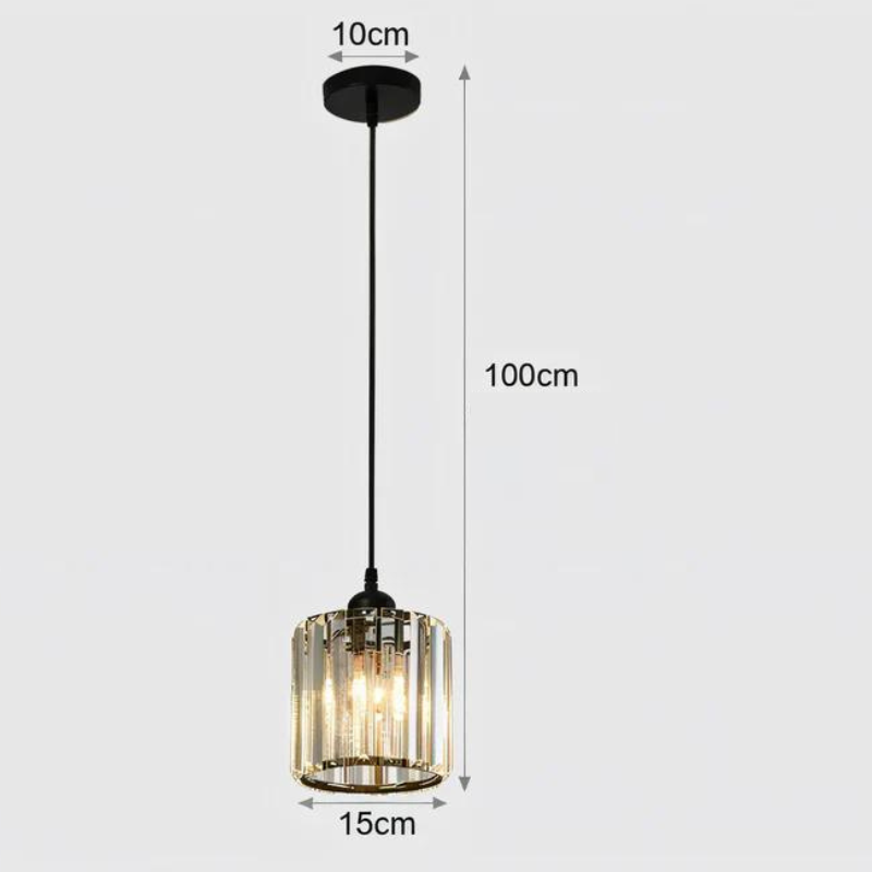 Elvya | Lampa wisząca w kryształowym cylindrze