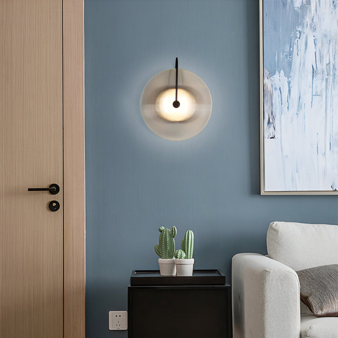 Valora | Okrągła szklana lampa ścienna