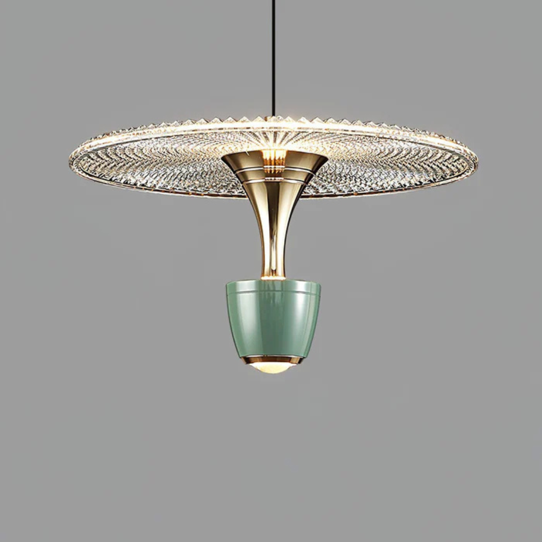 Verdeva | Lampa wisząca z szklanym reflektorem