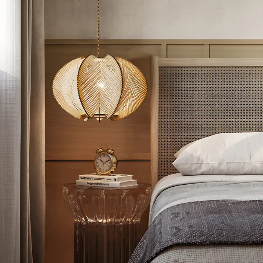 Kalani | Lampa wisząca w kształcie liści rattanu