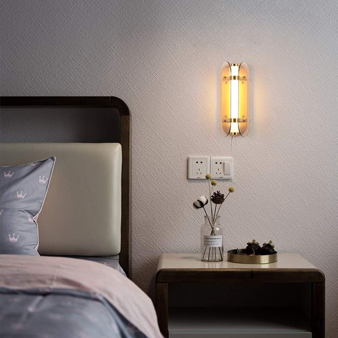 Szklana lampa ścienna | Oświetlenie LED do domu