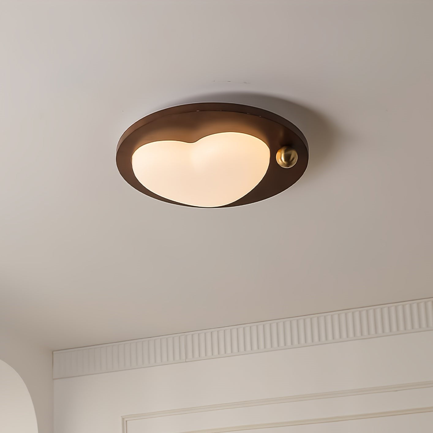 Loft | Drewniana lampa sufitowa LED