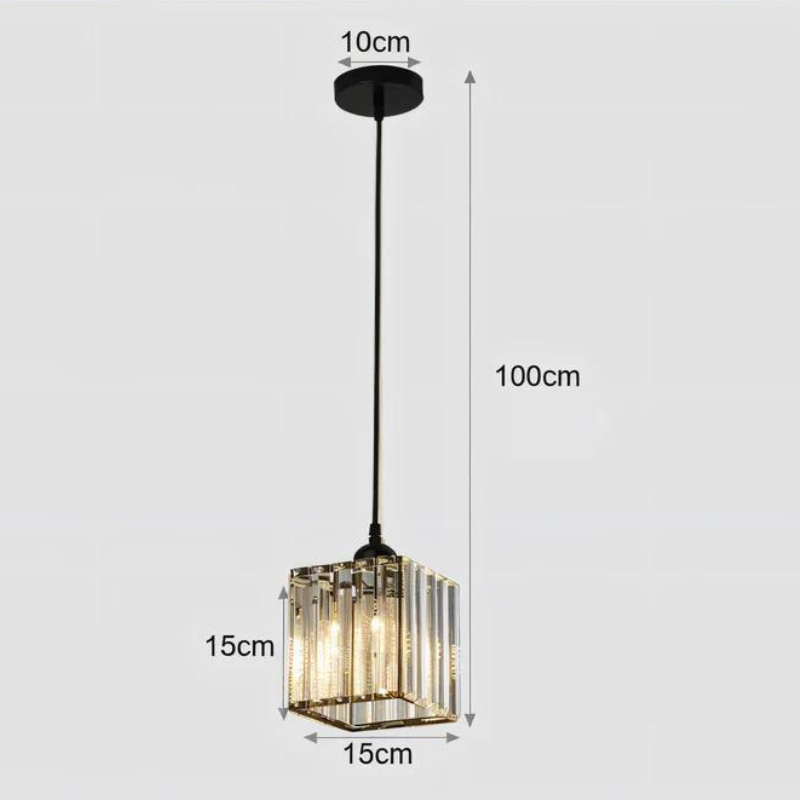 Elvya | Lampa wisząca w kryształowym cylindrze