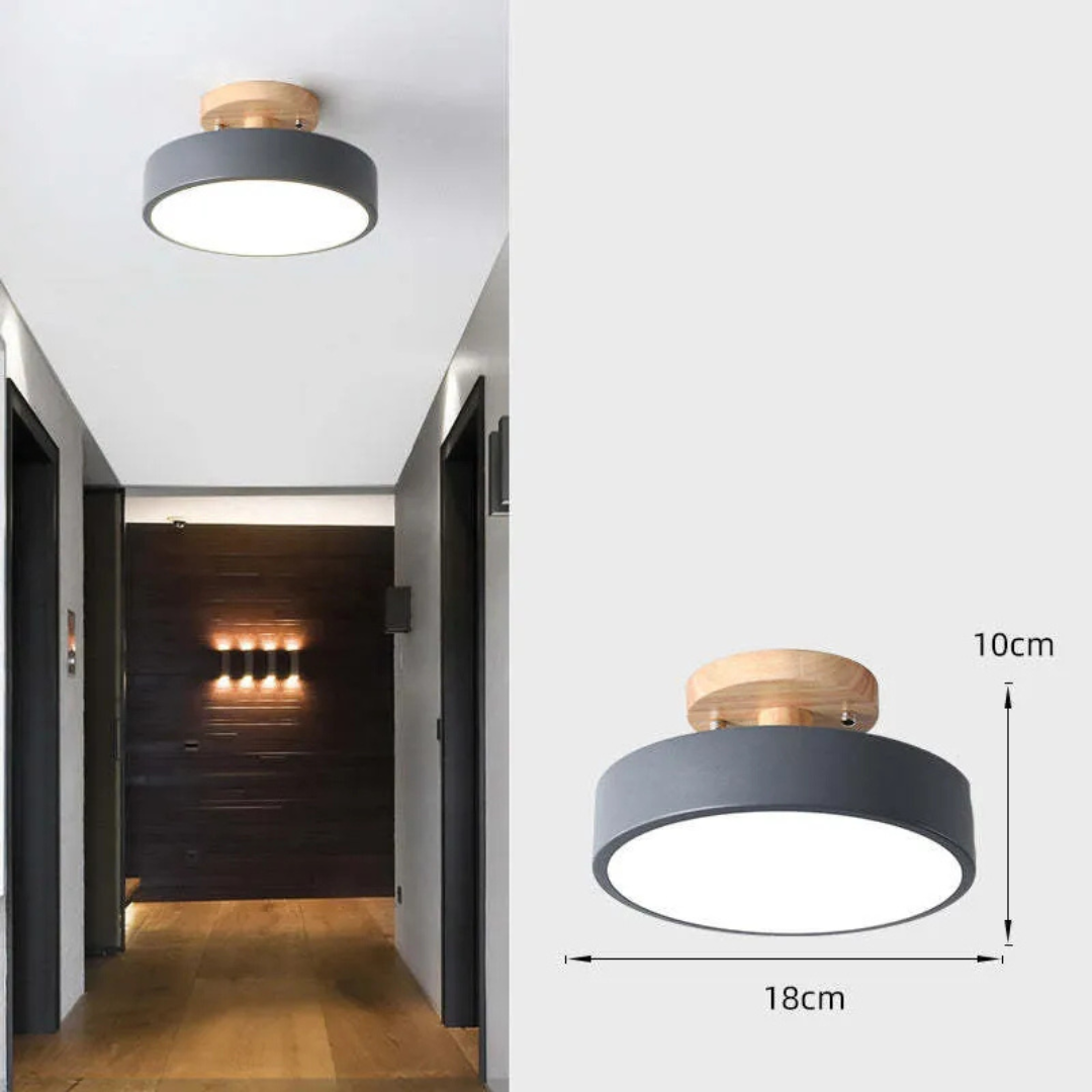 Nordis | Lampy sufitowe LED z drewnianą ramą