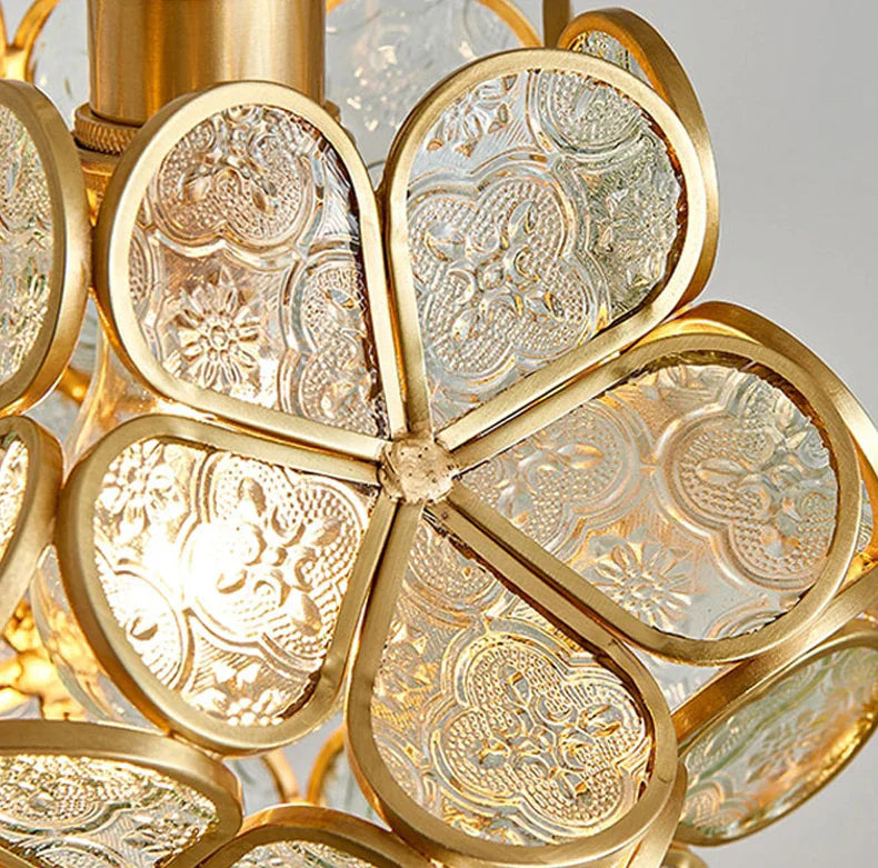 Kształt kwiatu | Szklana lampa wisząca LED