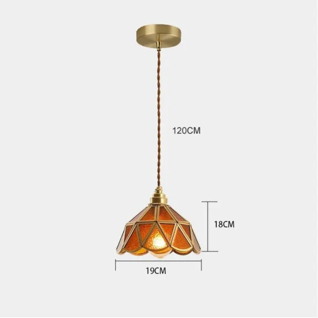 Lunavera | Vintage szklana lampa wisząca w kształcie kwiatu