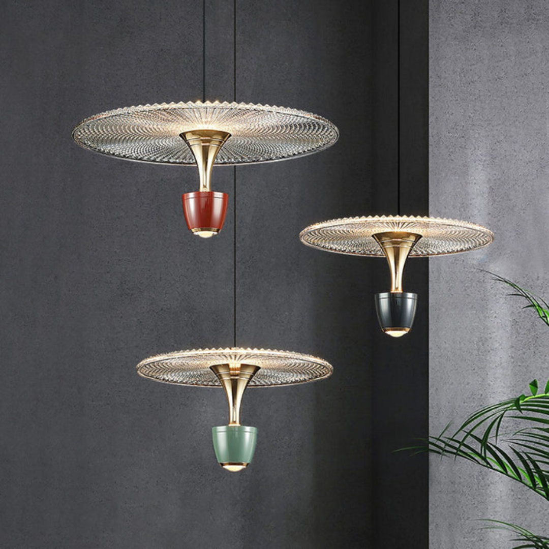Verdeva | Lampa wisząca z szklanym reflektorem
