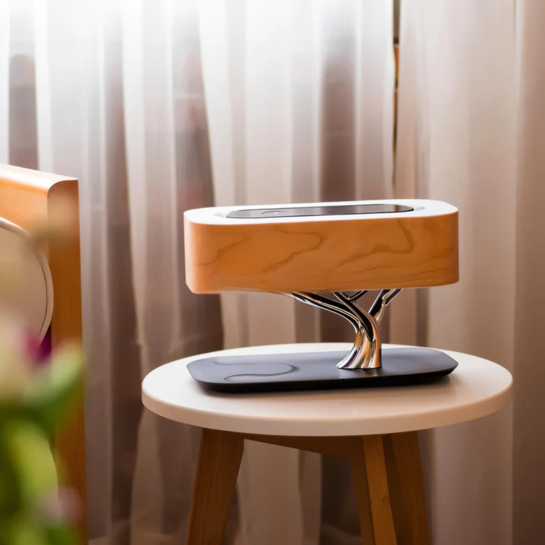 Lampa stołowa LED Bluetooth | Lampa bezprzewodowa ze stacją ładującą