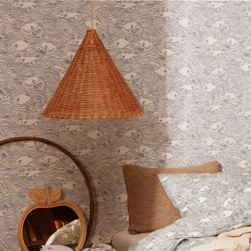 Ravena | Lampa wisząca w stylu rattanu