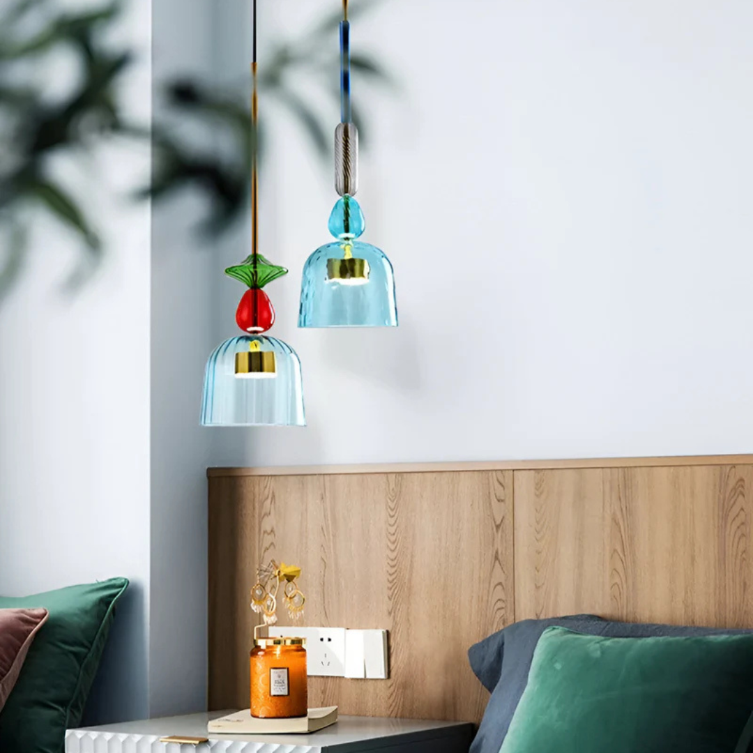 Vitrina | Kolorowa szklana lampa wisząca LED