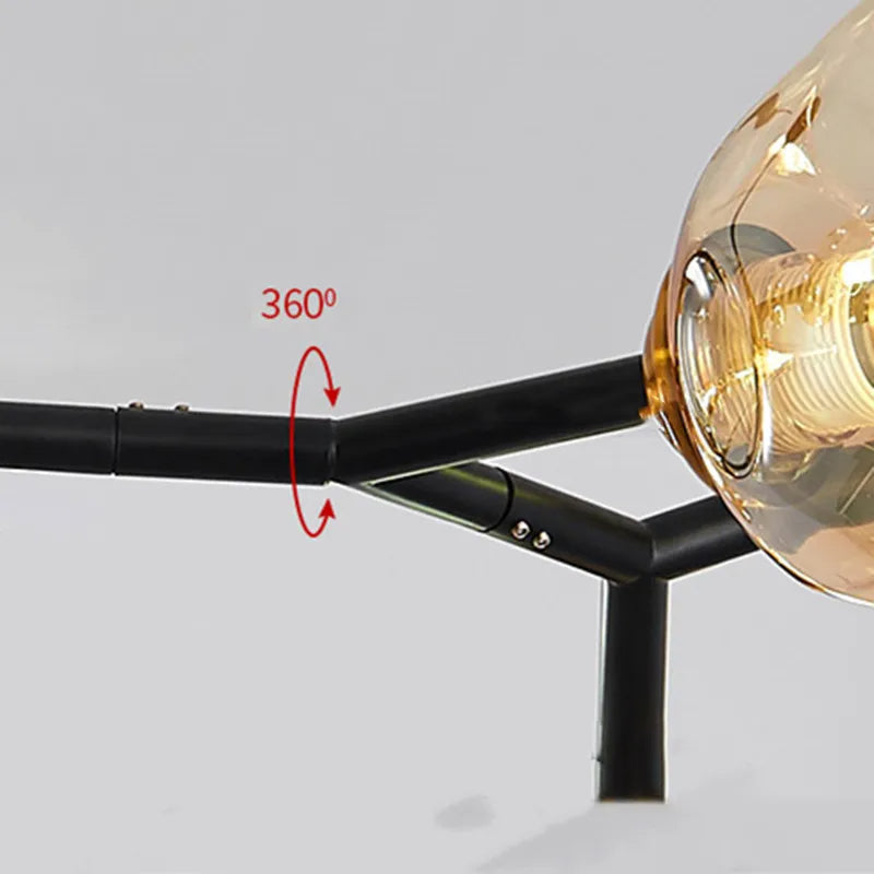 Virello | Lampa sufitowa z kulkami ze szkła dymnego