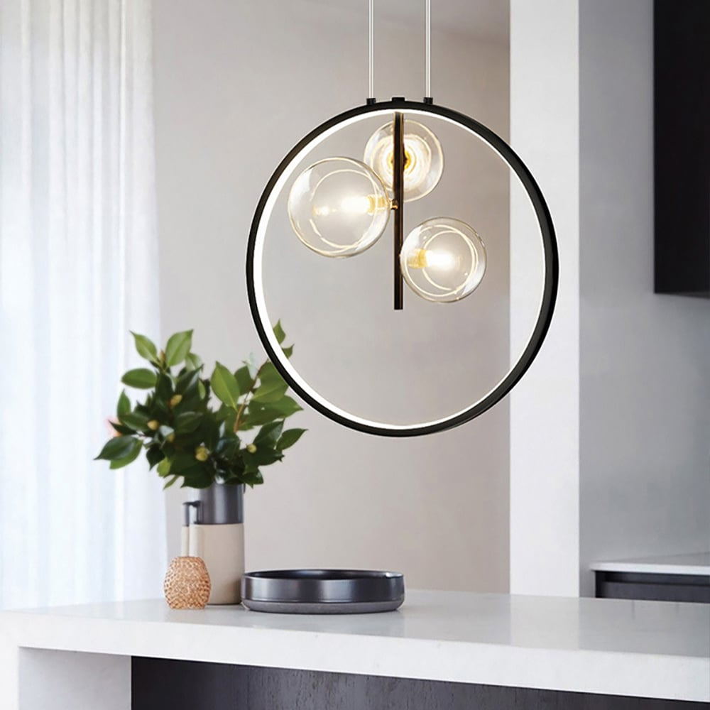 Oslo | Wisząca lampa sufitowa w kształcie szklanej kuli