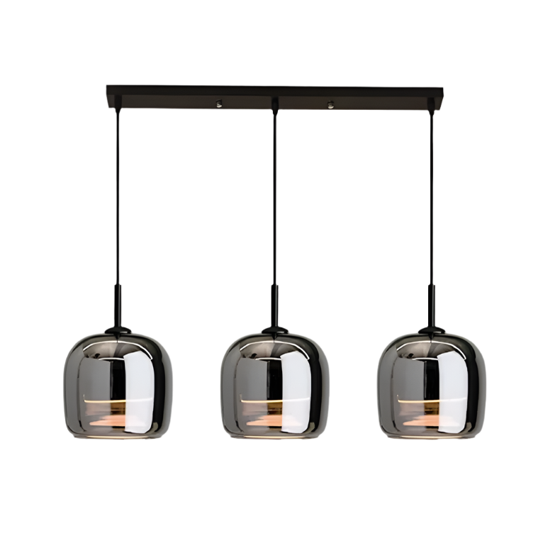 Glazura | Lampa wisząca ze szkła dymionego