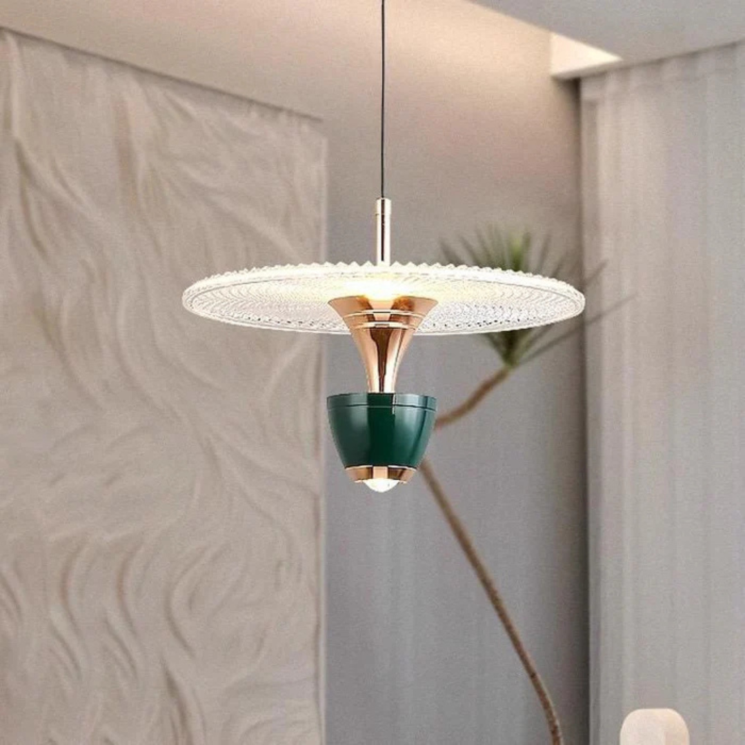 Verdeva | Lampa wisząca z szklanym reflektorem