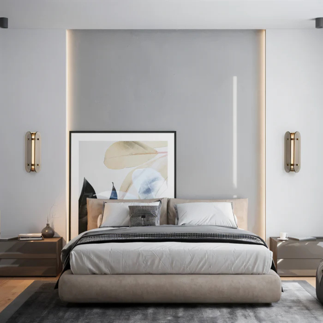 Szklana lampa ścienna | Oświetlenie LED do domu