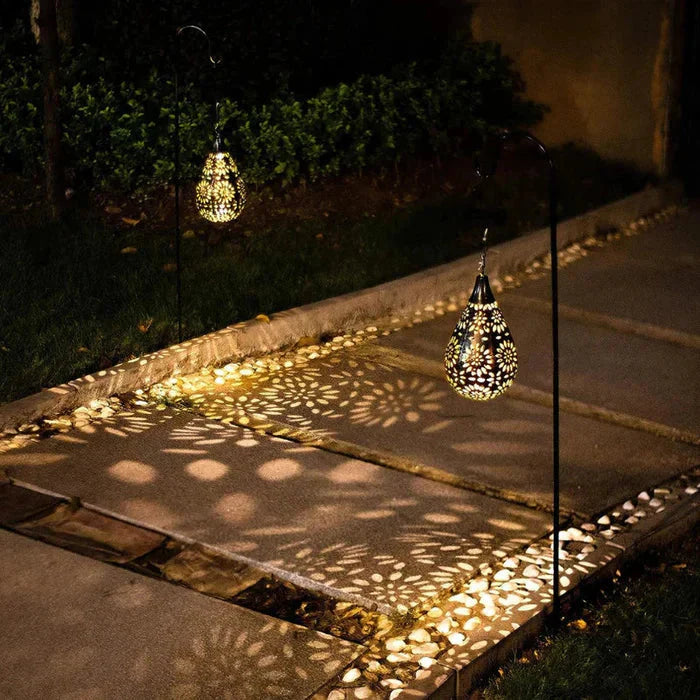 Lampa ogrodowa solarna kwiatowa | stylowe oświetlenie zewnętrzne