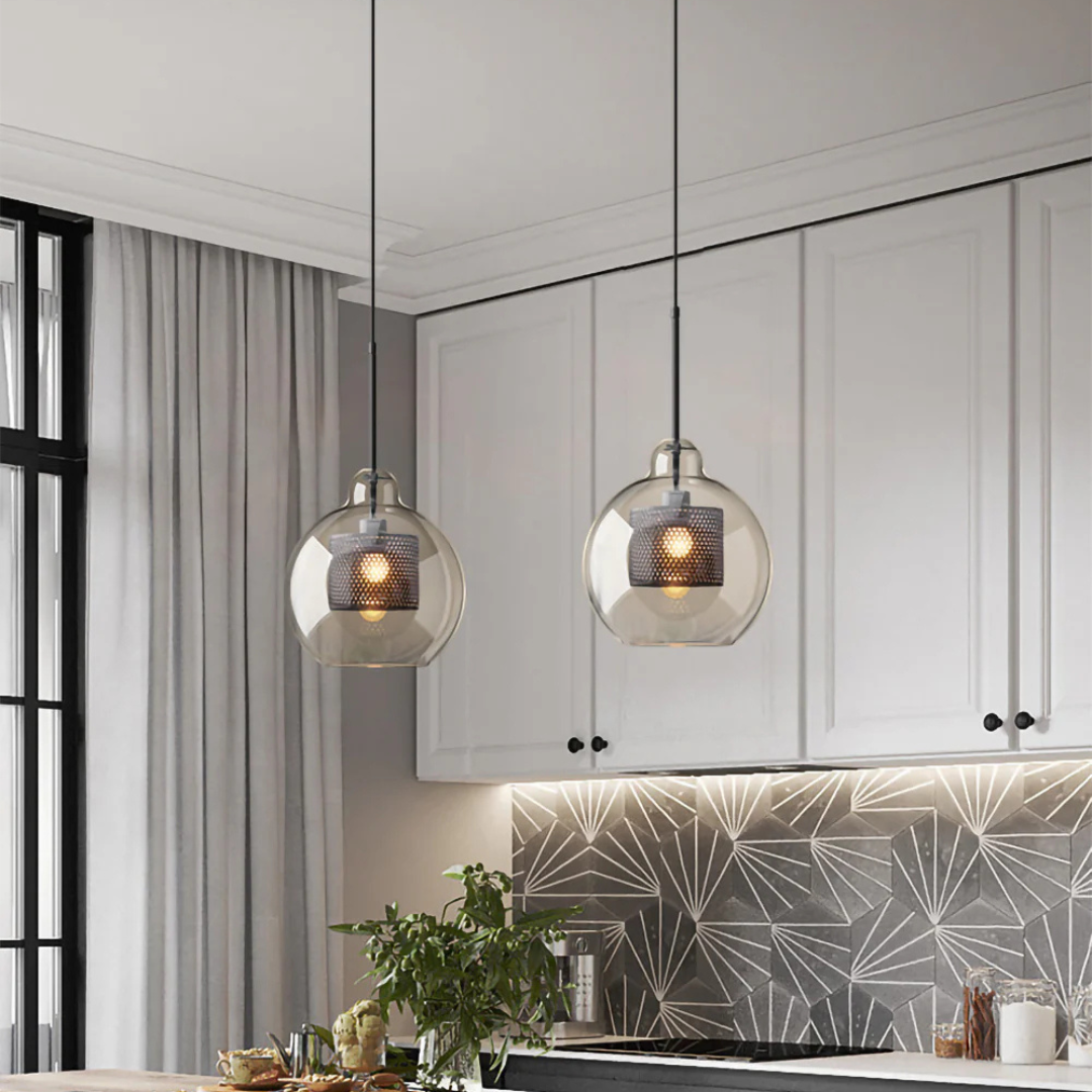 Nowoczesna lampa wisząca ze szkła | Lampa wisząca do jadalni i kuchni