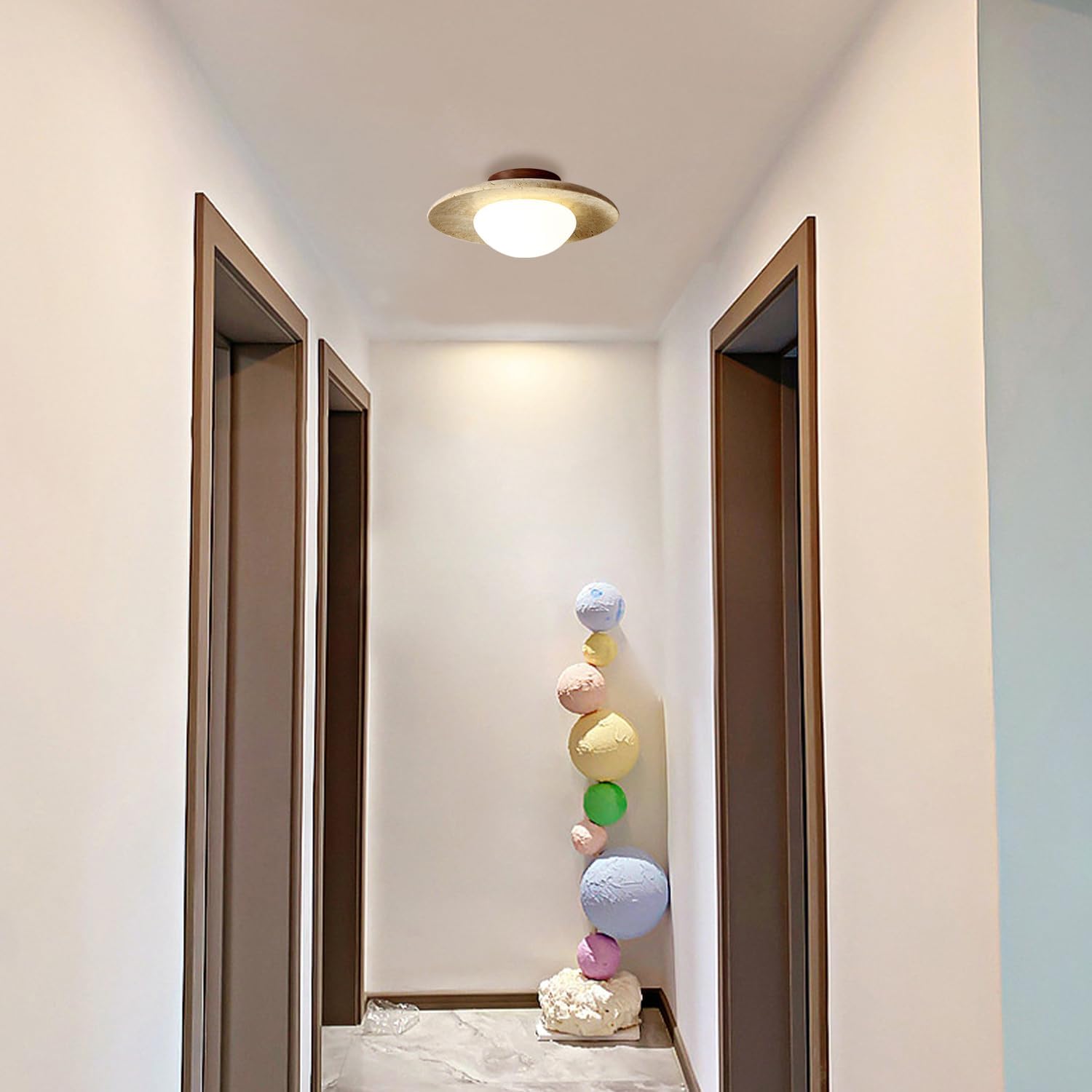 Marvello | lampa sufitowa imitująca kamień