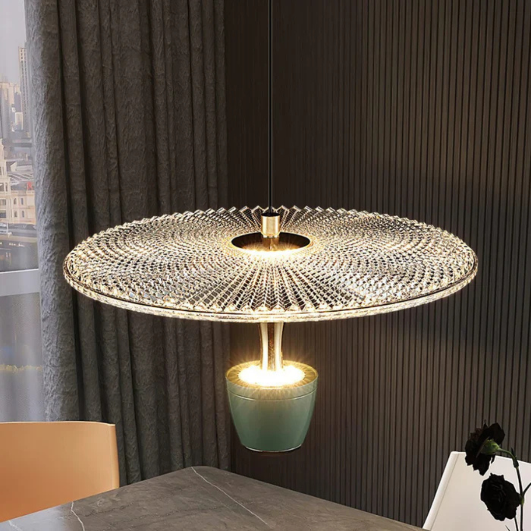Verdeva | Lampa wisząca z szklanym reflektorem