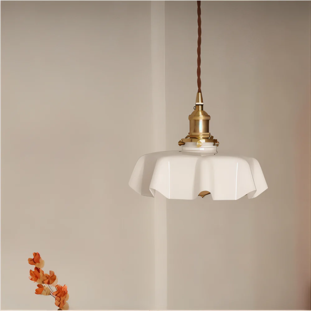 Liora | Szklana lampa wisząca w stylu retro