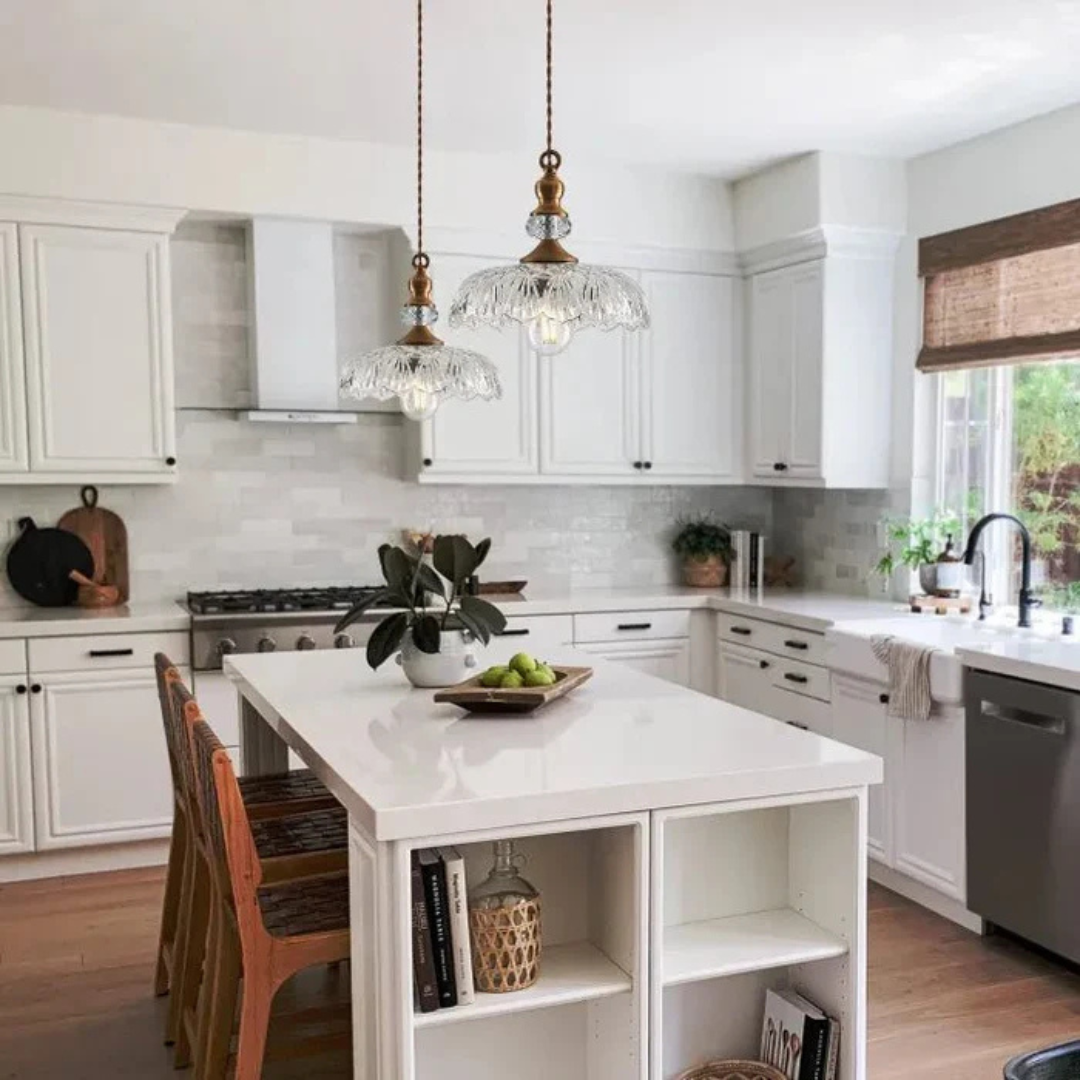 Lampa szklana retro | Lampa sufitowa vintage