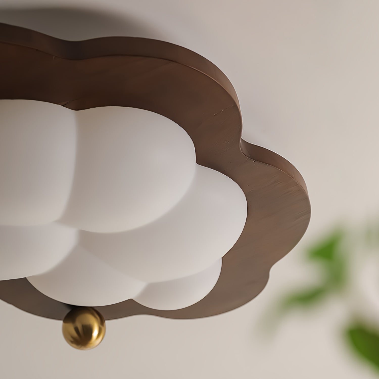 Loft | Drewniana lampa sufitowa LED