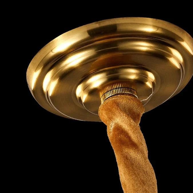 Valmira | kryształowa lampa wisząca ze złotymi akcentami