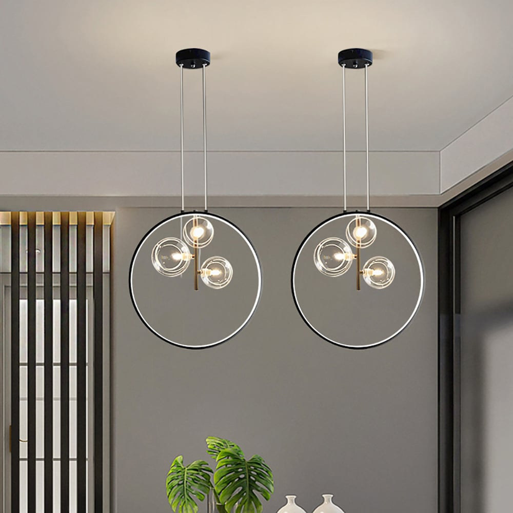 Oslo | Wisząca lampa sufitowa w kształcie szklanej kuli