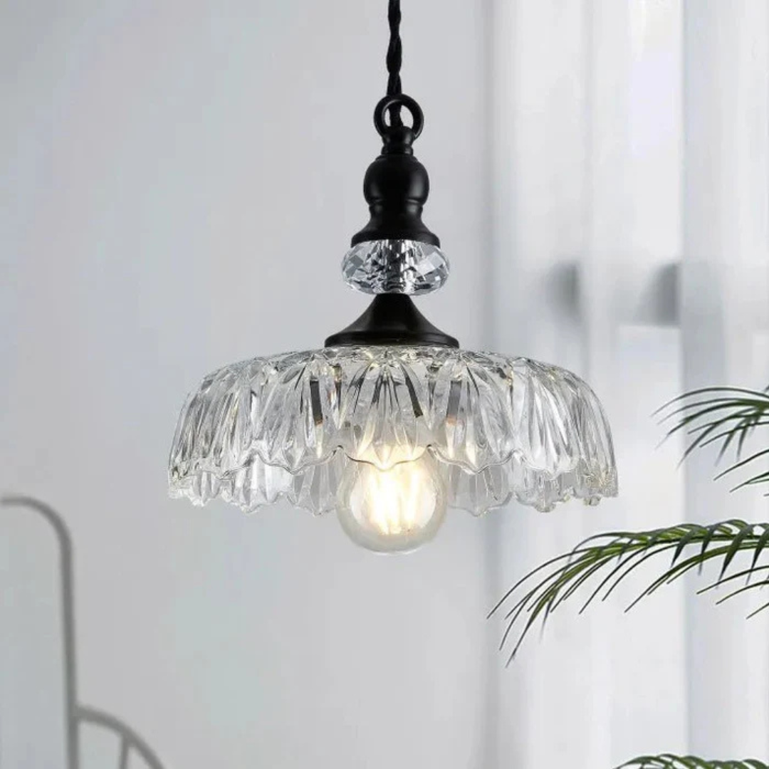 Lampa szklana retro | Lampa sufitowa vintage