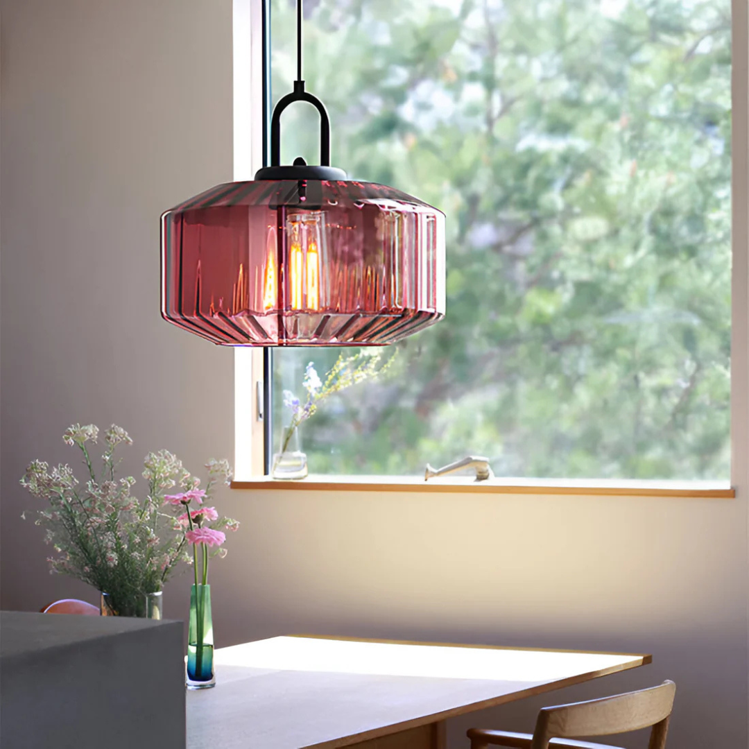 Aurelia | Lampa wisząca z karbowanym szkłem