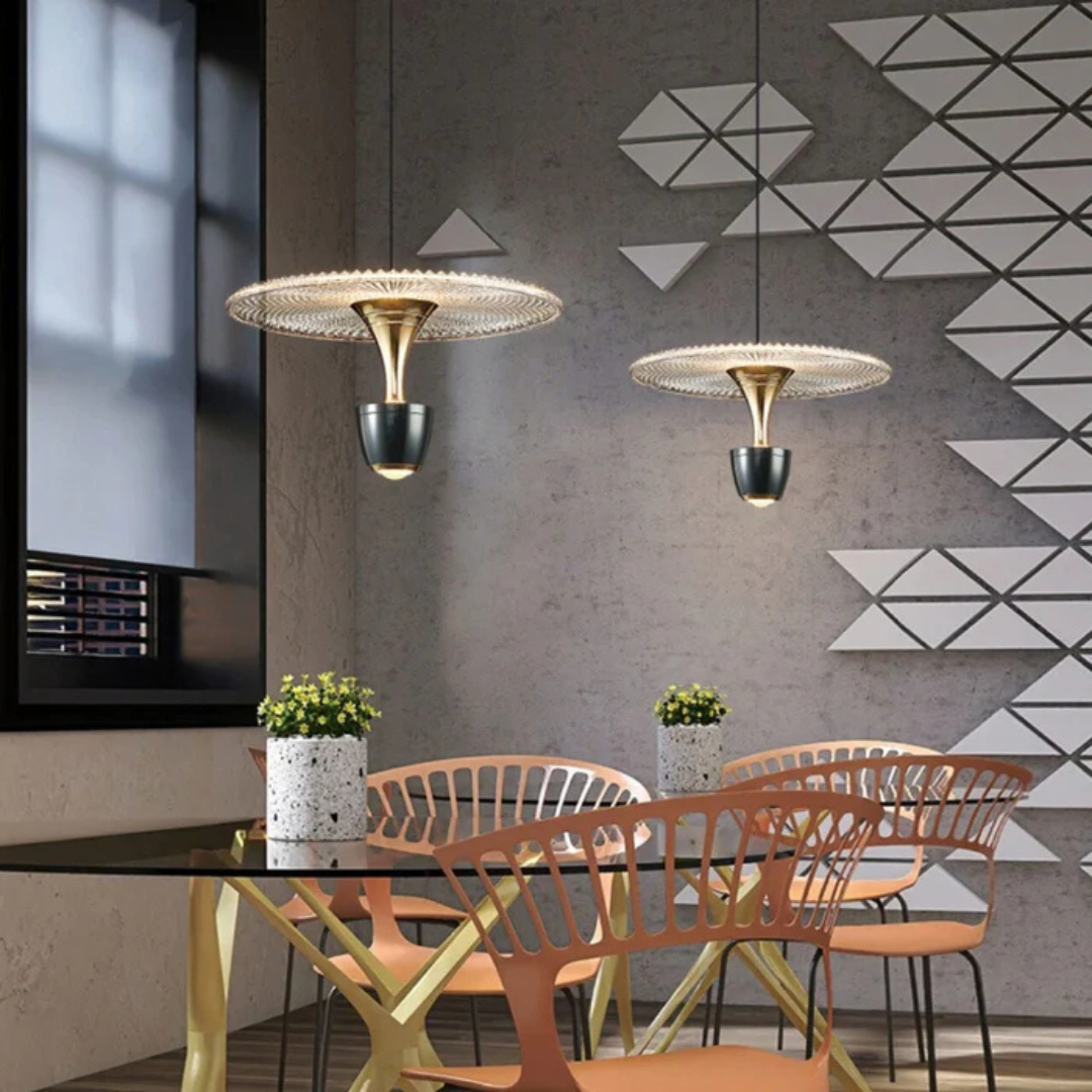 Verdeva | Lampa wisząca z szklanym reflektorem